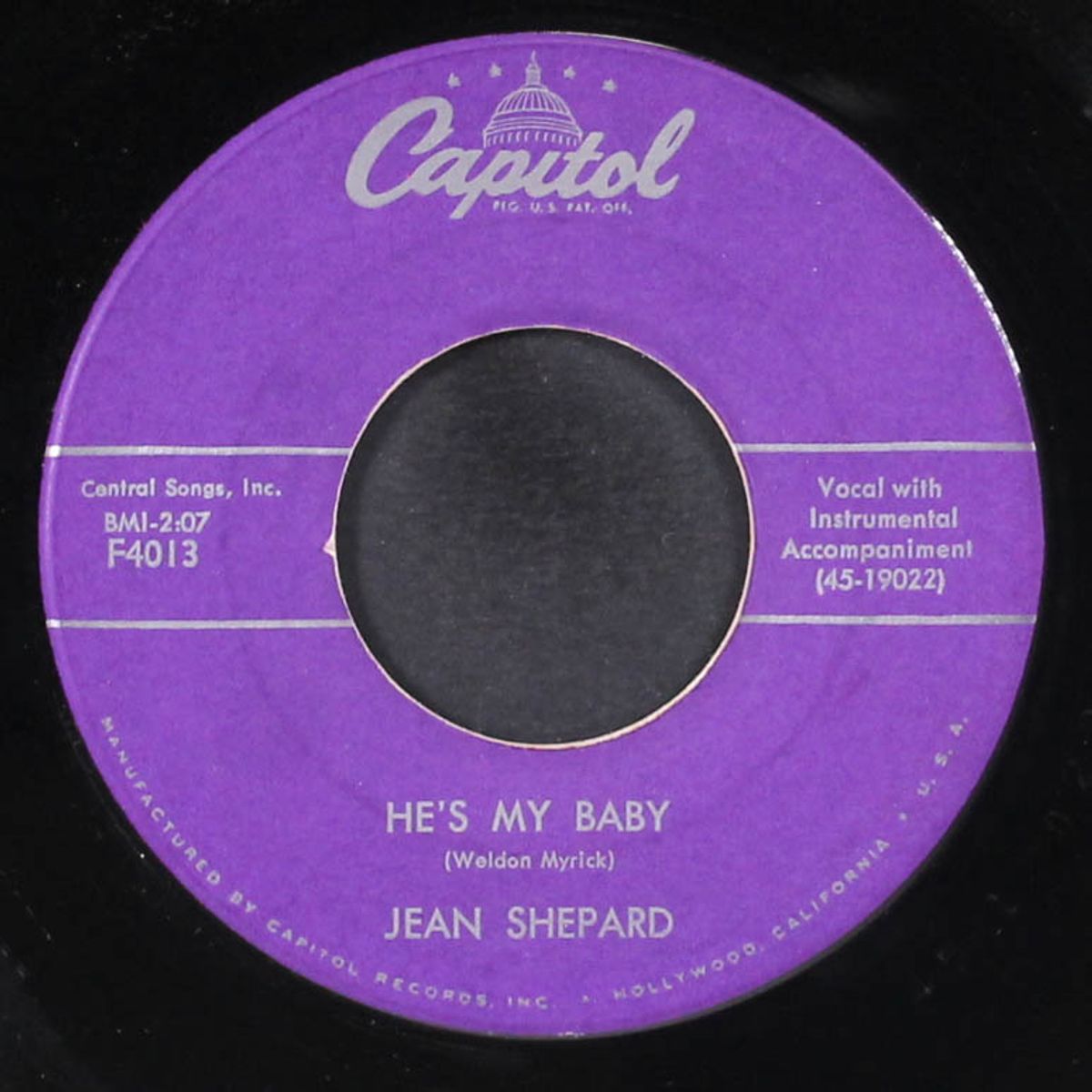 he's my baby / secret of life by JEAN SHEPARD