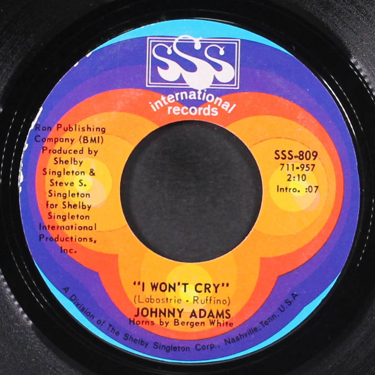 i won't cry / i want to walk through this life with you by JOHNNY ADAMS