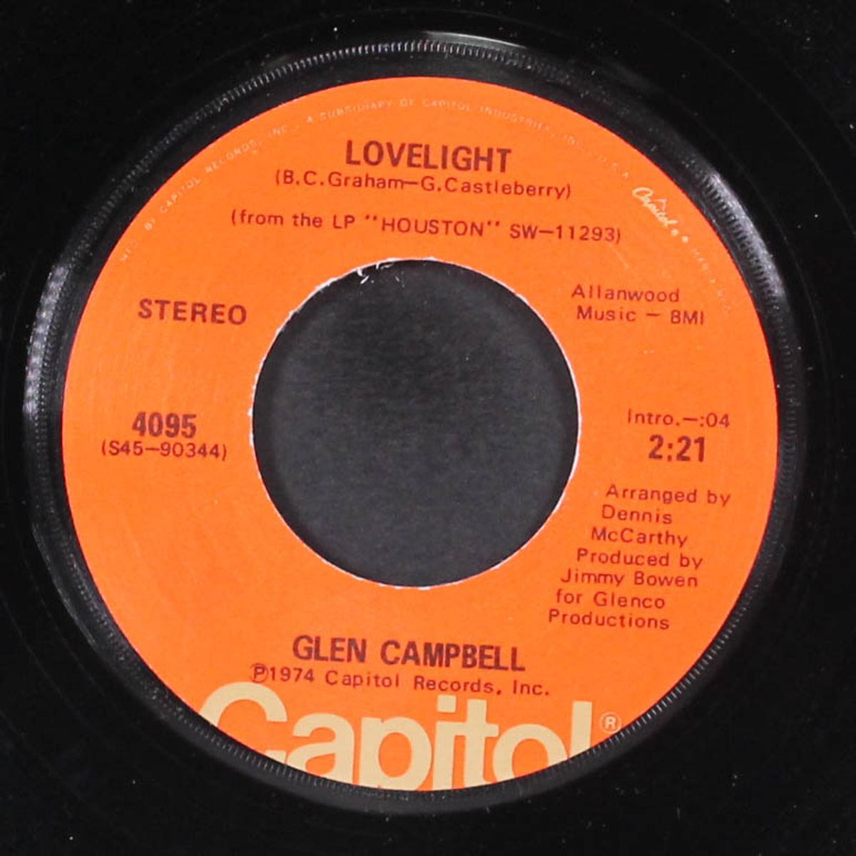 rhinestone cowboy / lovelight by GLEN CAMPBELL
