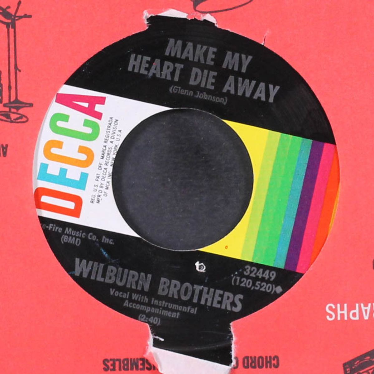 it looks like the sun's gonna shine / make my heart die away by WILBURN BROTHERS
