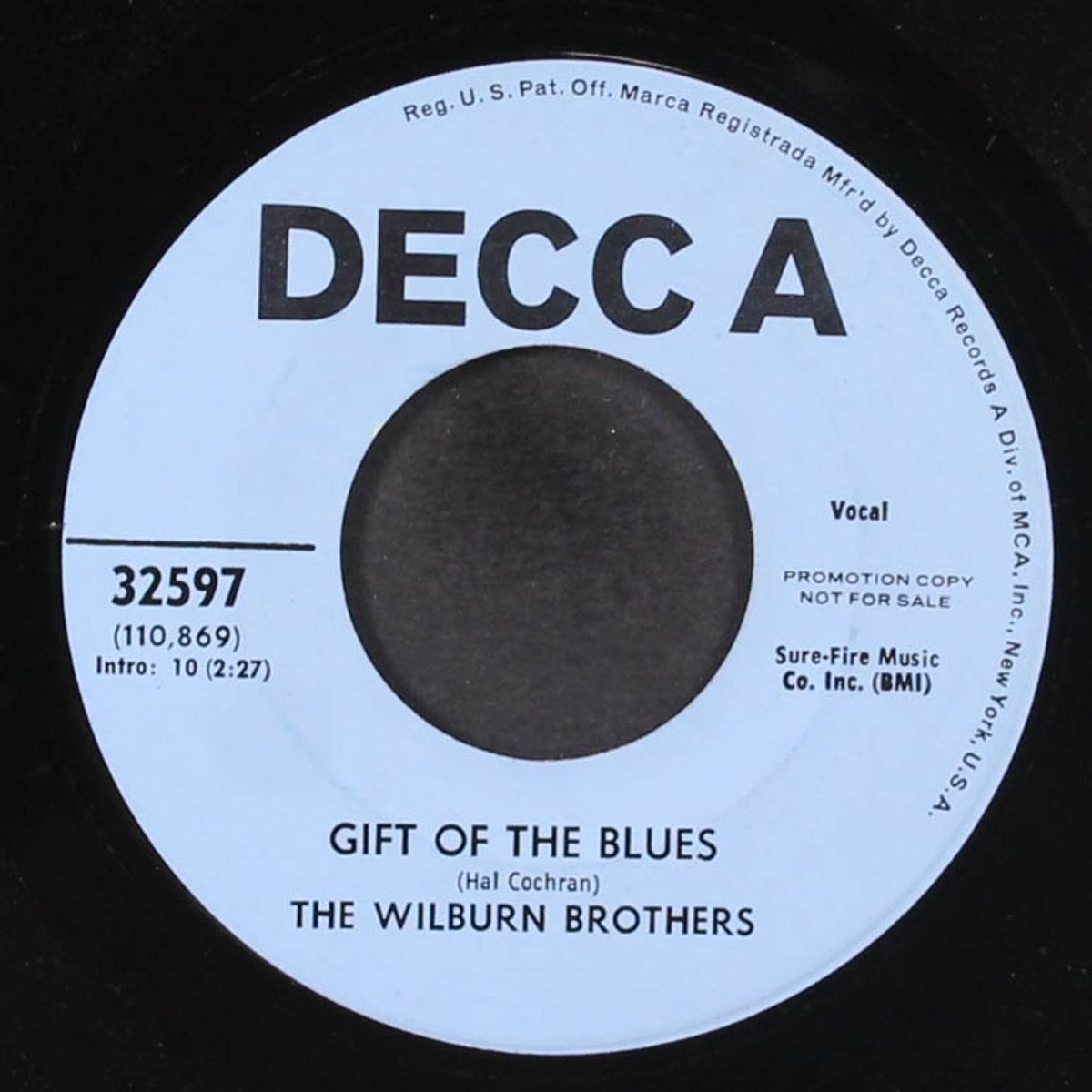 gift of the blues / tag along by WILBURN BROTHERS