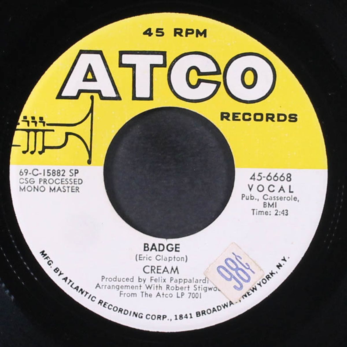 badge / what a bringdown by CREAM