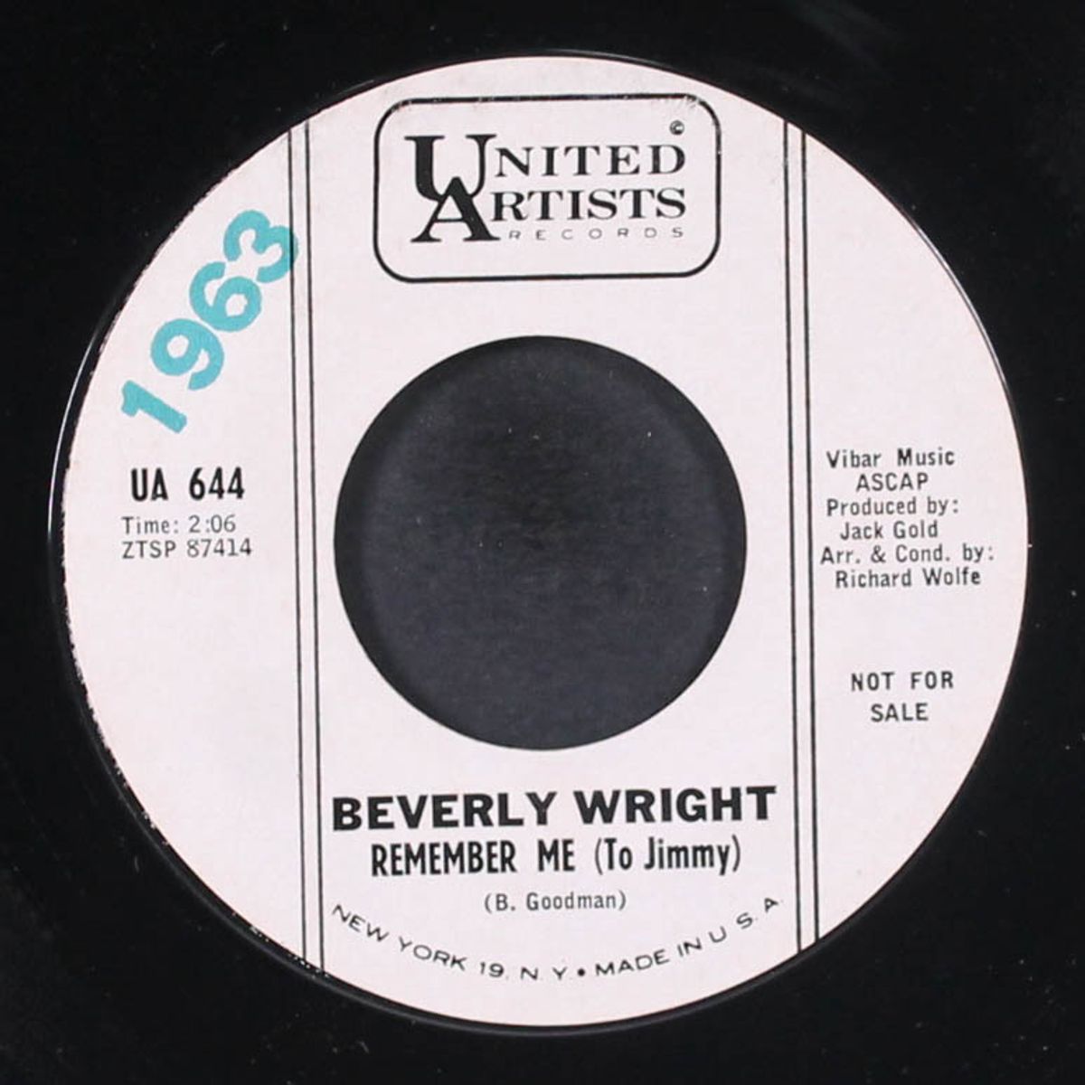 greenfields / remember me (to jimmy) by BEVERLY WRIGHT