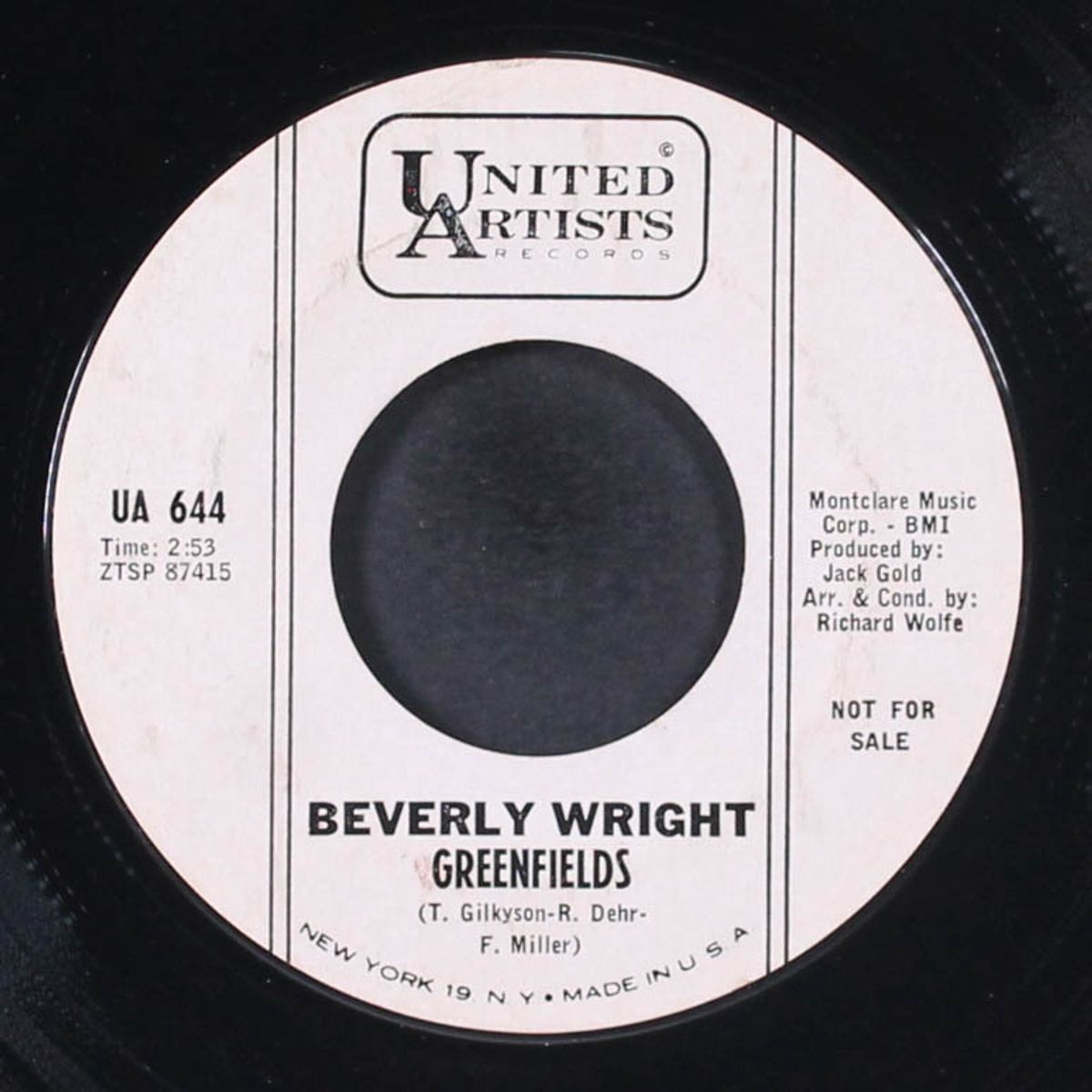 greenfields / remember me (to jimmy) by BEVERLY WRIGHT