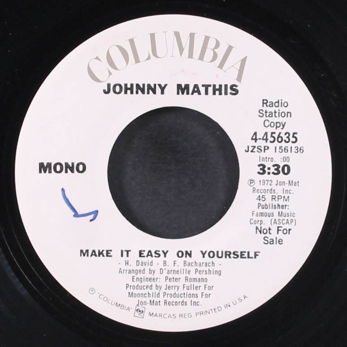 make it easy on yourself / sometimes by JOHNNY MATHIS