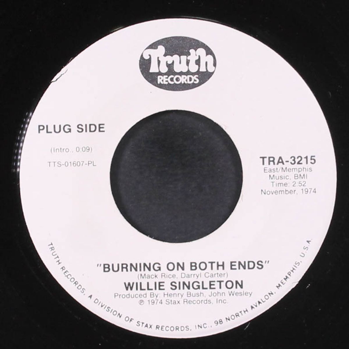 burning on both ends / two fools by WILLIE SINGLETON