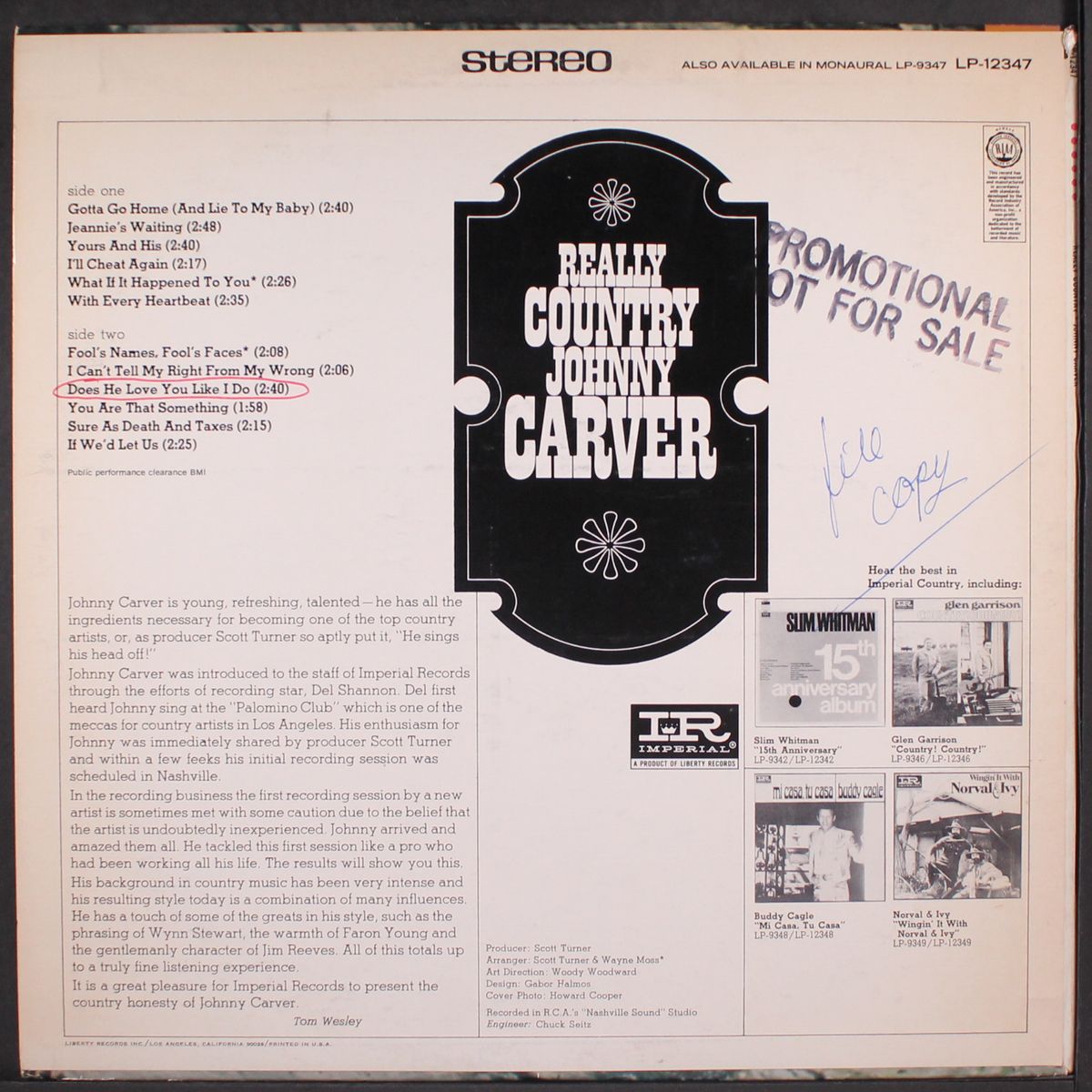 really country by JOHNNY CARVER