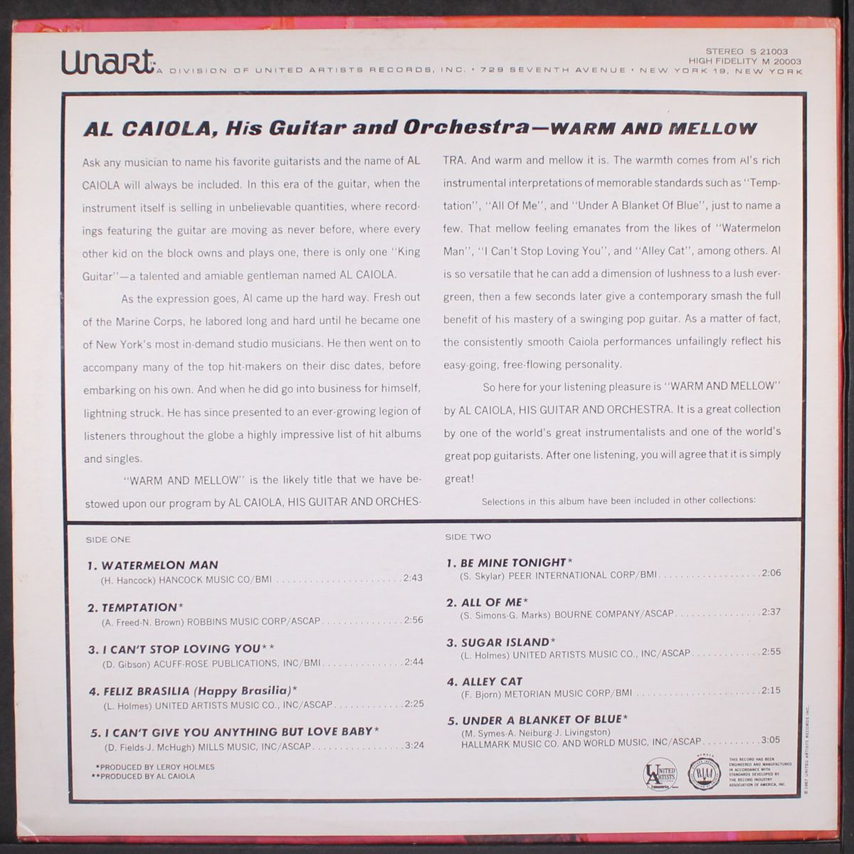 warm & mellow by AL CAIOLA