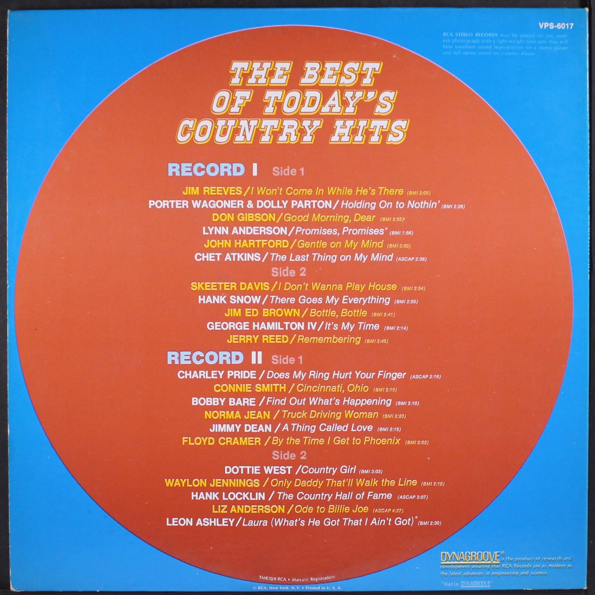 the best of today's country hits by VARIOUS