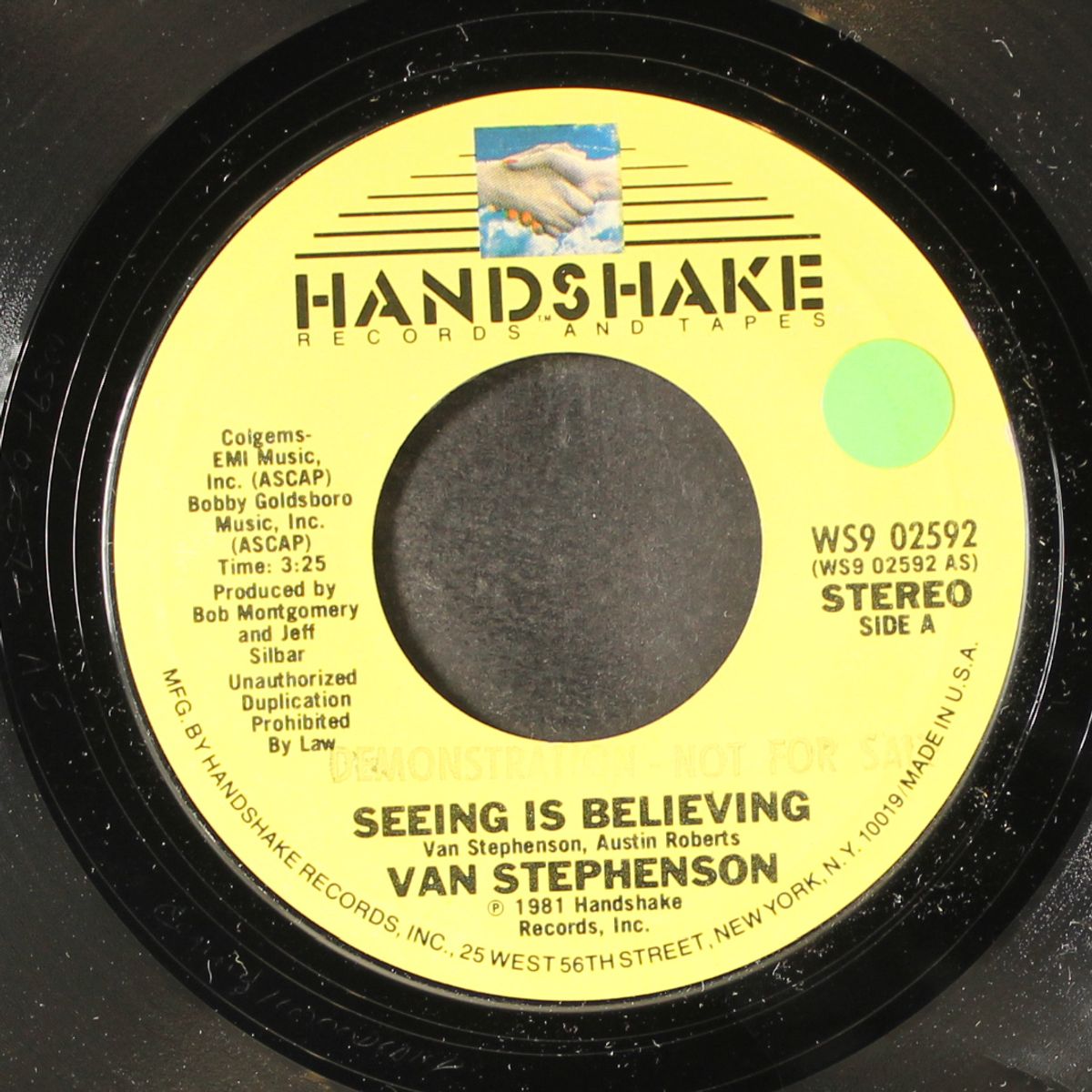 seeing is believing / tonight the love's on me by VAN STEPHENSON