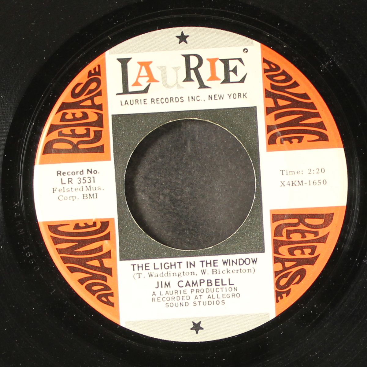 the light in the window / runaway joe's by JIM CAMPBELL