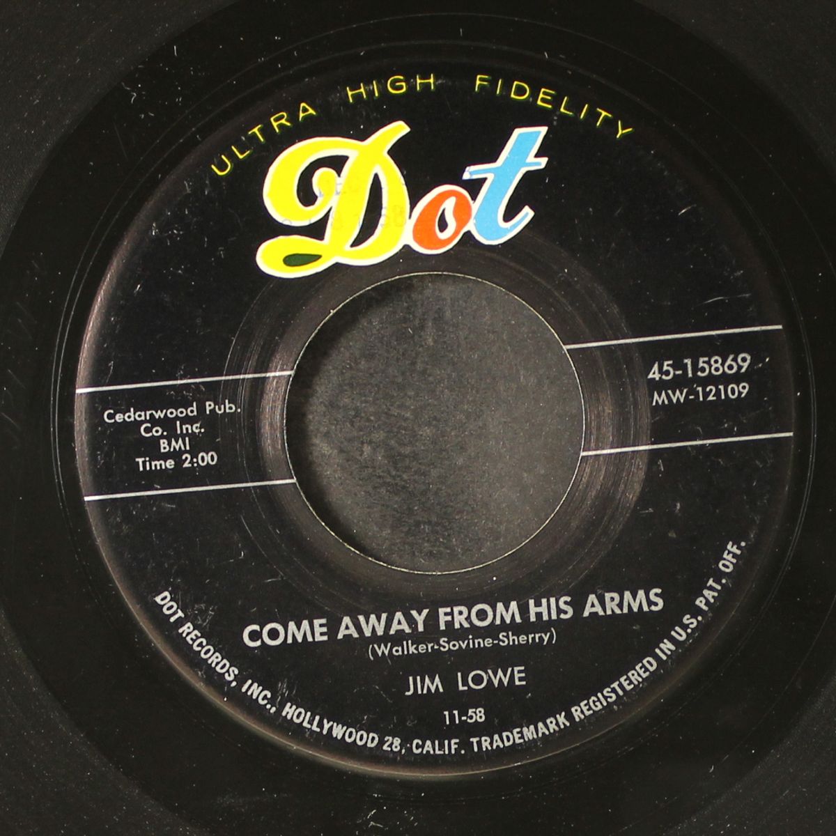 play number theven / come away from his arms by JIM LOWE