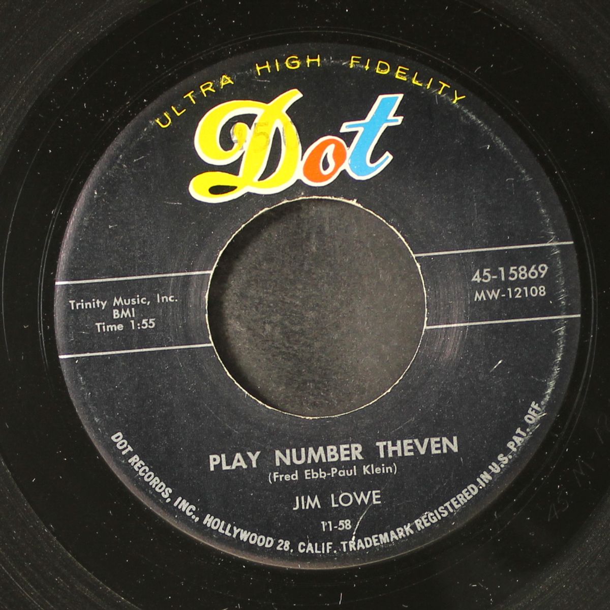 play number theven / come away from his arms by JIM LOWE