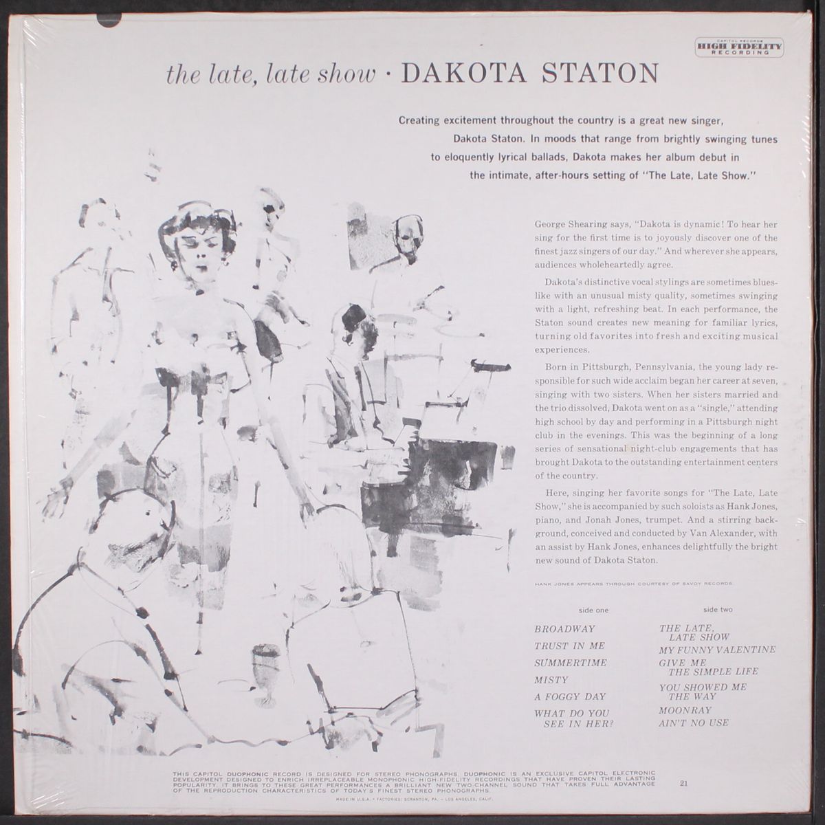 the late, late show by DAKOTA STATON
