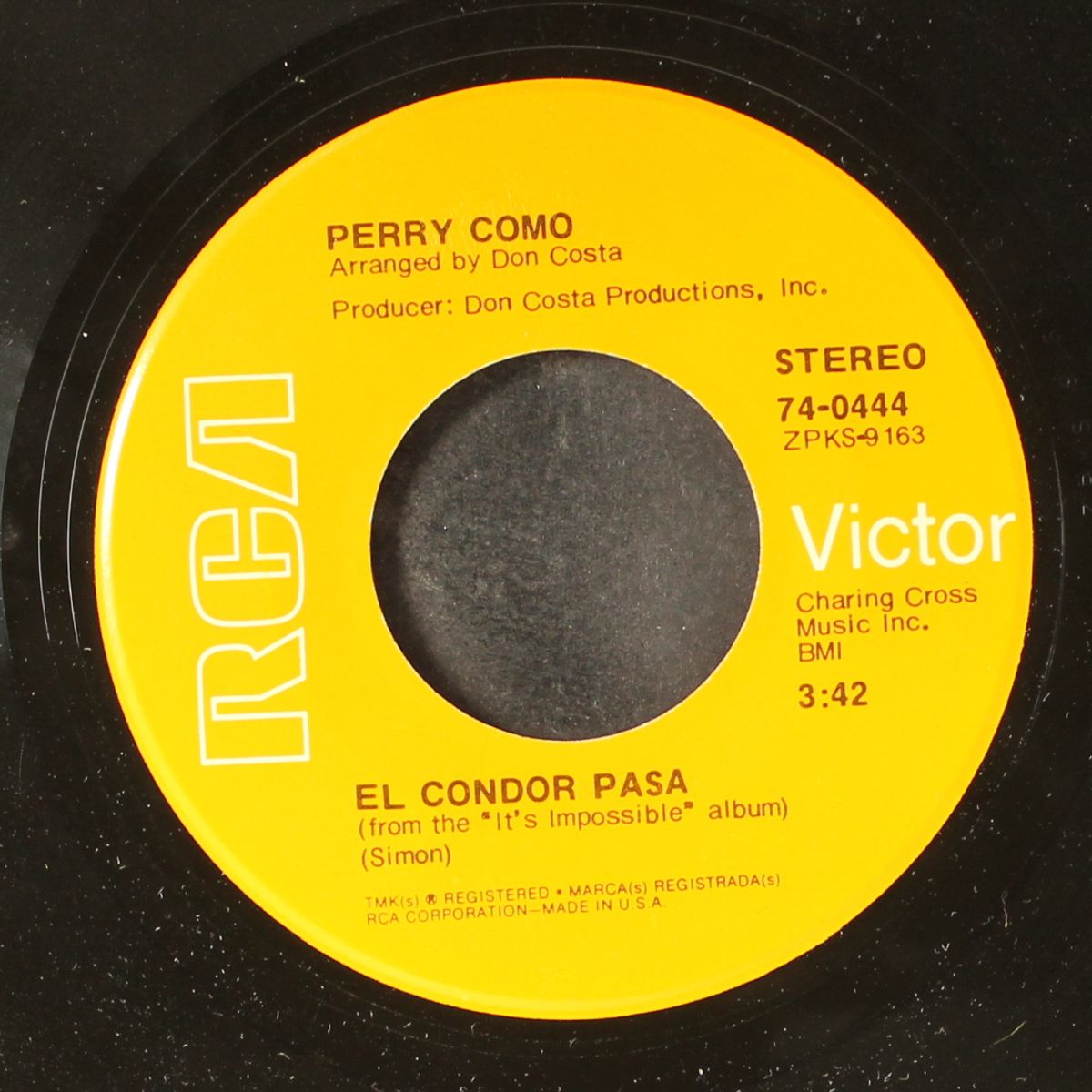 i think of you / el condor pasa by PERRY COMO