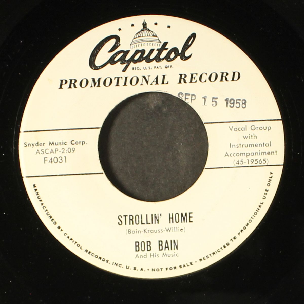 strollin' home / wagon wheels by BOB BAIN