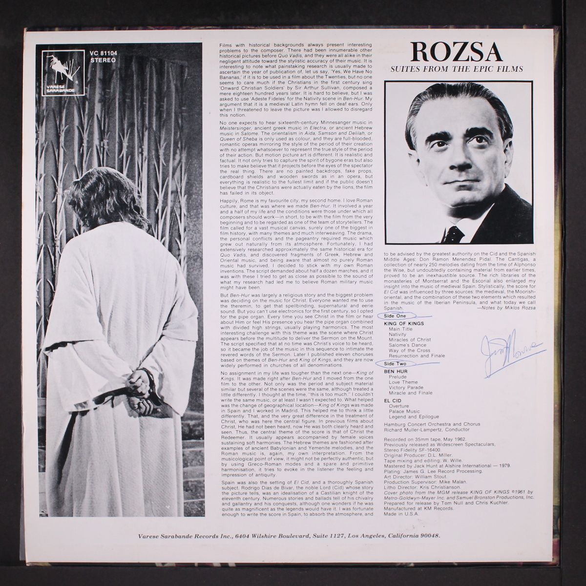 king of kings / ben hur / el cid by MIKLOS ROZSA