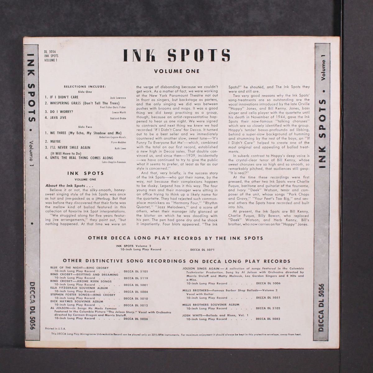 volume one by INK SPOTS