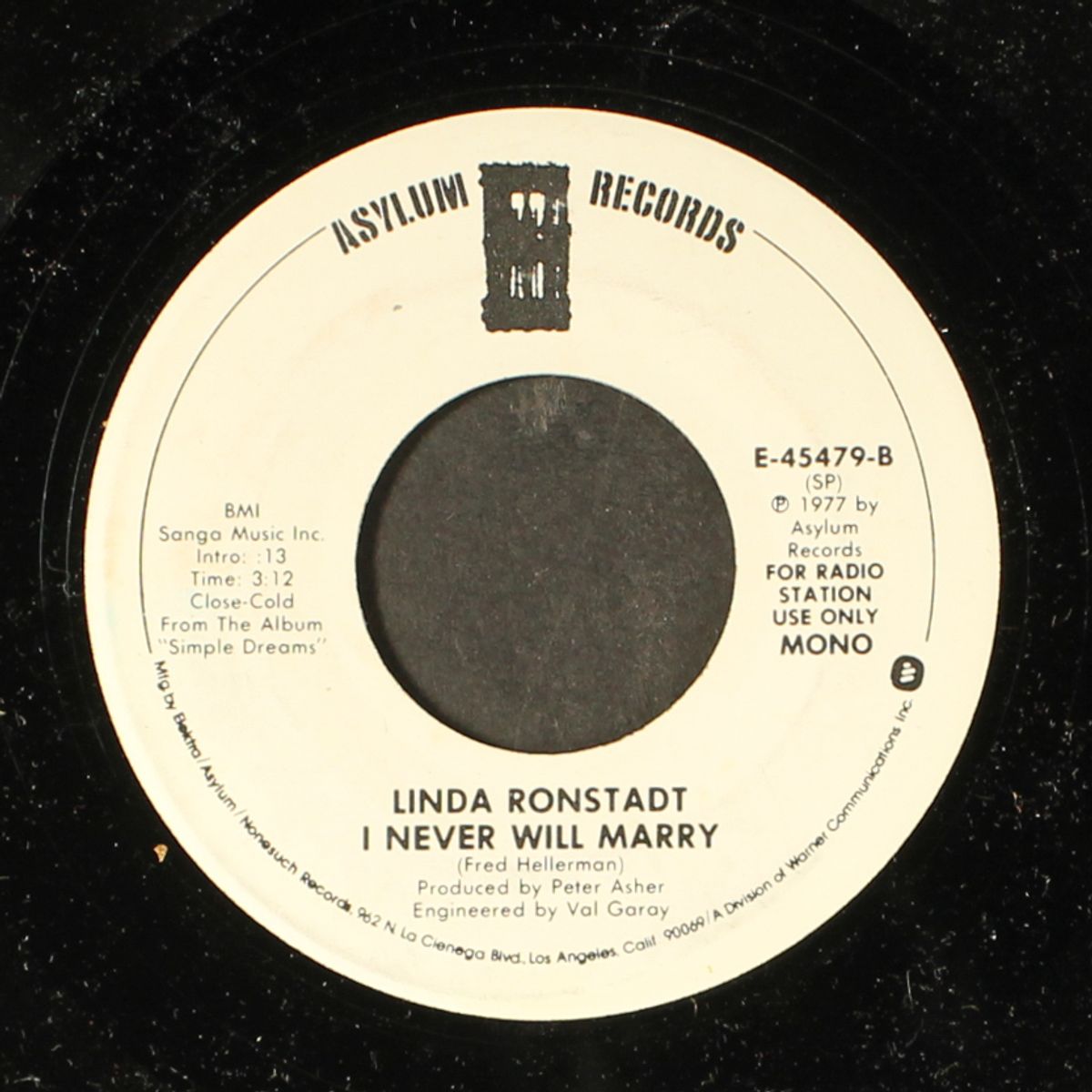 i never will marry / mono by LINDA RONSTADT