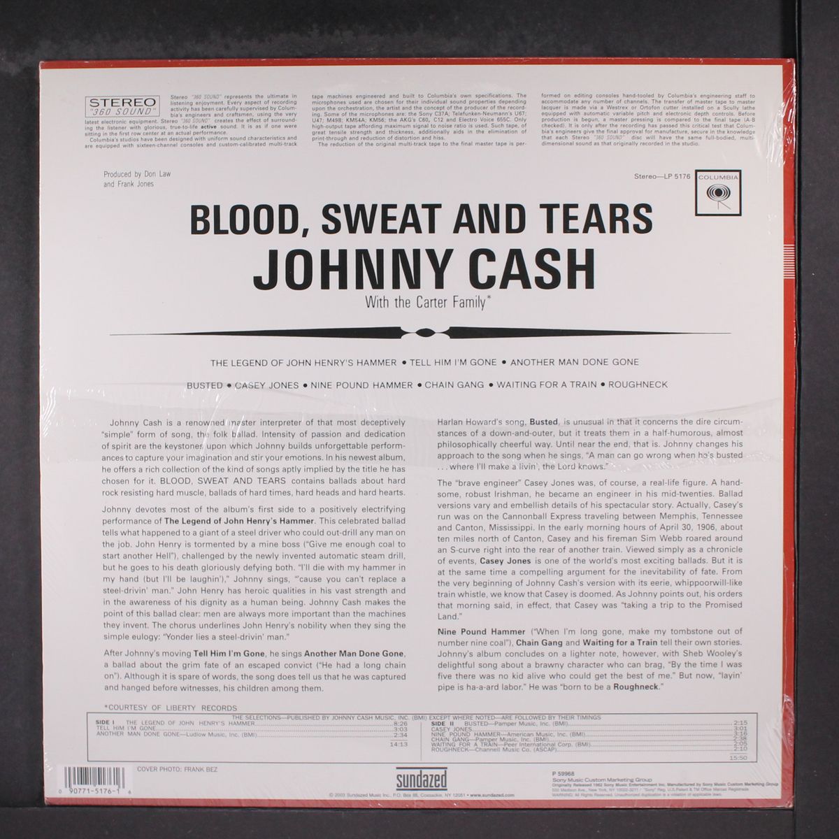 blood, sweat and tears by JOHNNY CASH