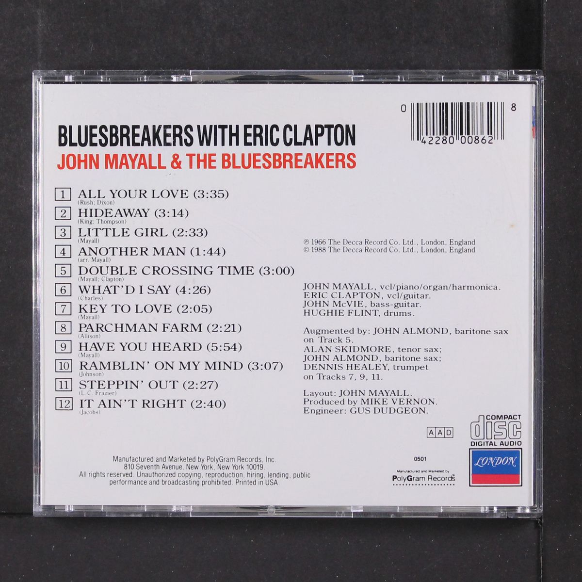 blues breakers by JOHN MAYALL W/ ERIC CLAPTON