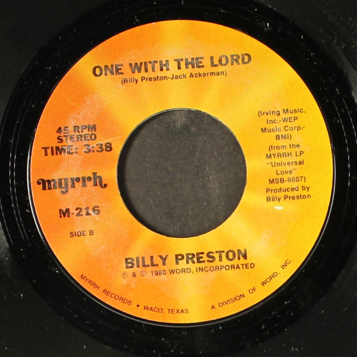 universal love / one with the lord by BILLY PRESTON