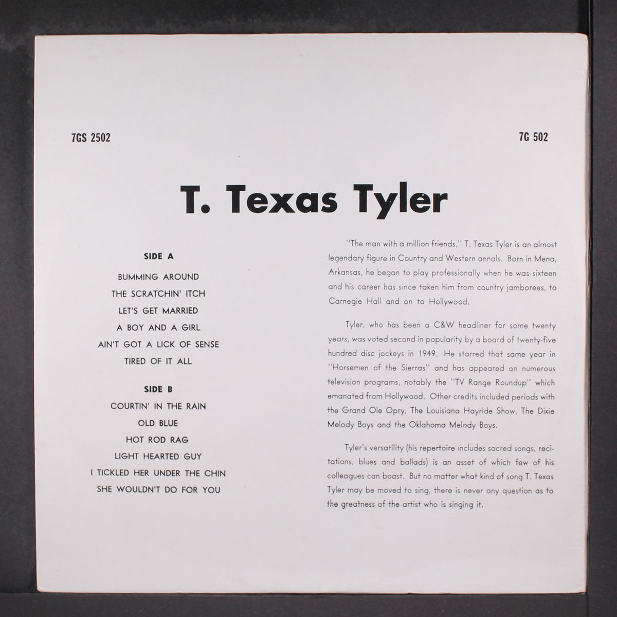 t. texas tyler by T. TEXAS TYLER