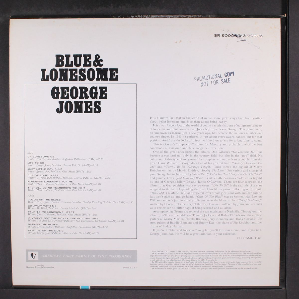 blue & lonesome by GEORGE JONES