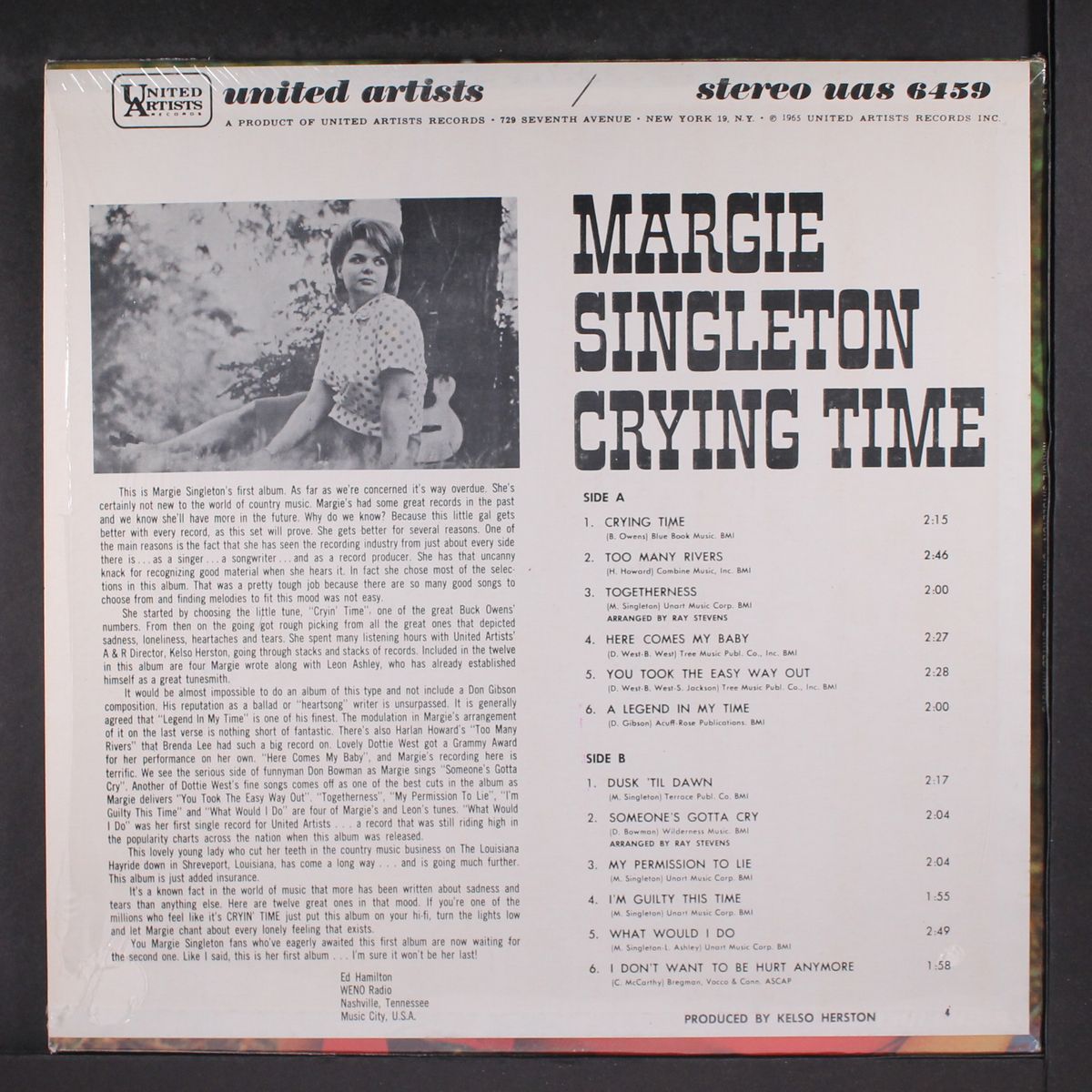 crying time by MARGIE SINGLETON