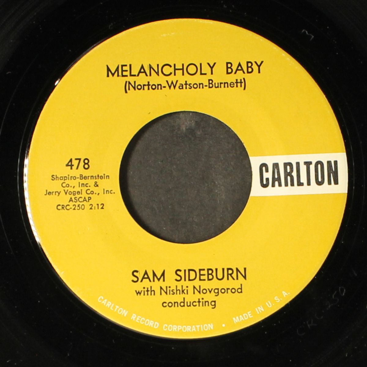 melancholy baby / heartaches by SAM SIDEBURN