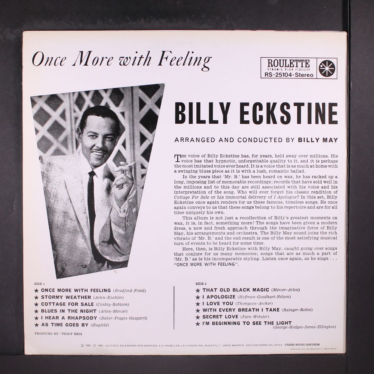 once more with feeling by BILLY ECKSTINE