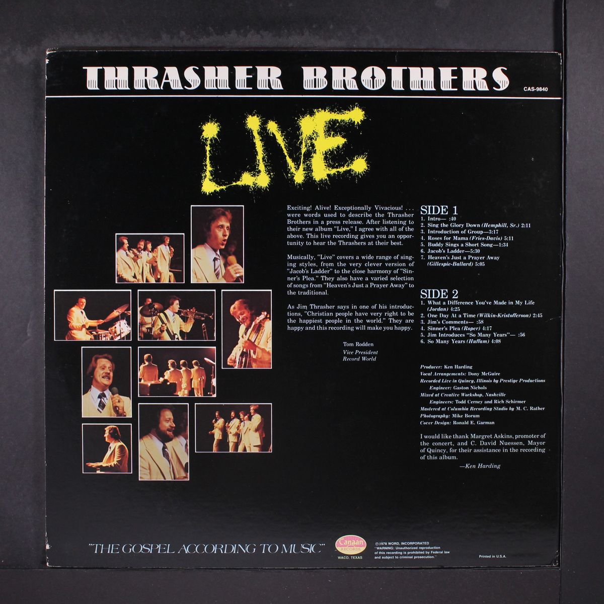 live by THRASHER BROTHERS