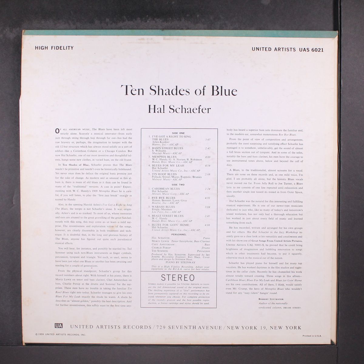 ten shades of blue by HAL SCHAEFER