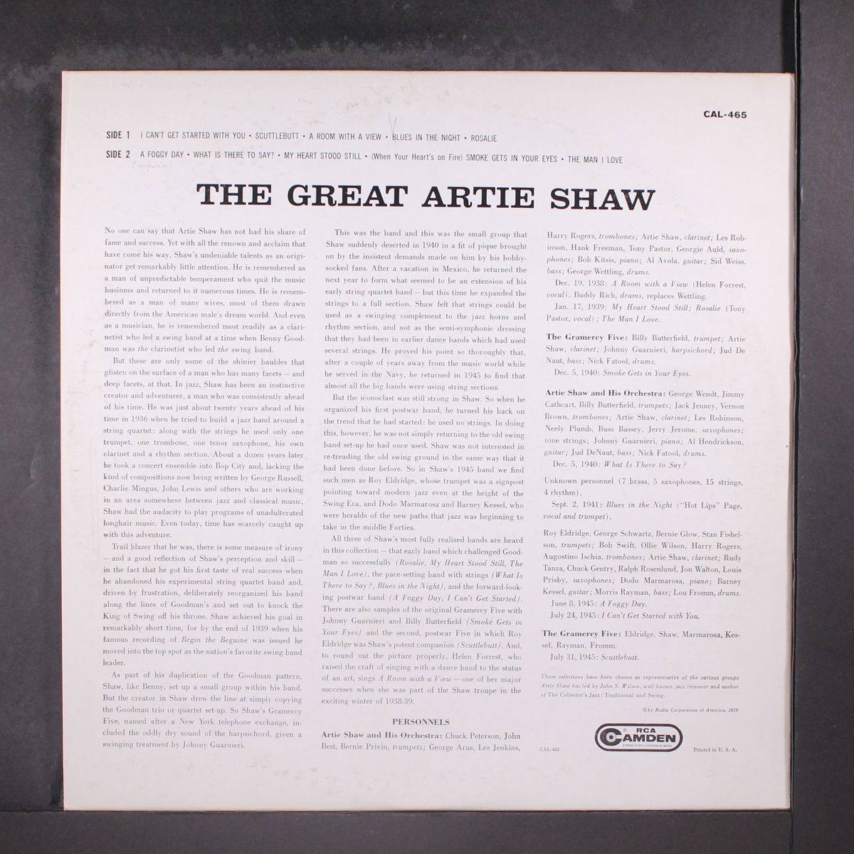 the great by ARTIE SHAW