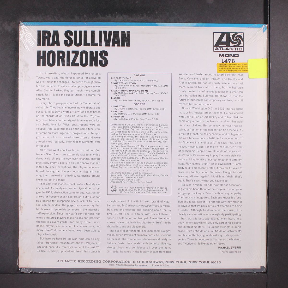 horizons by IRA SULLIVAN