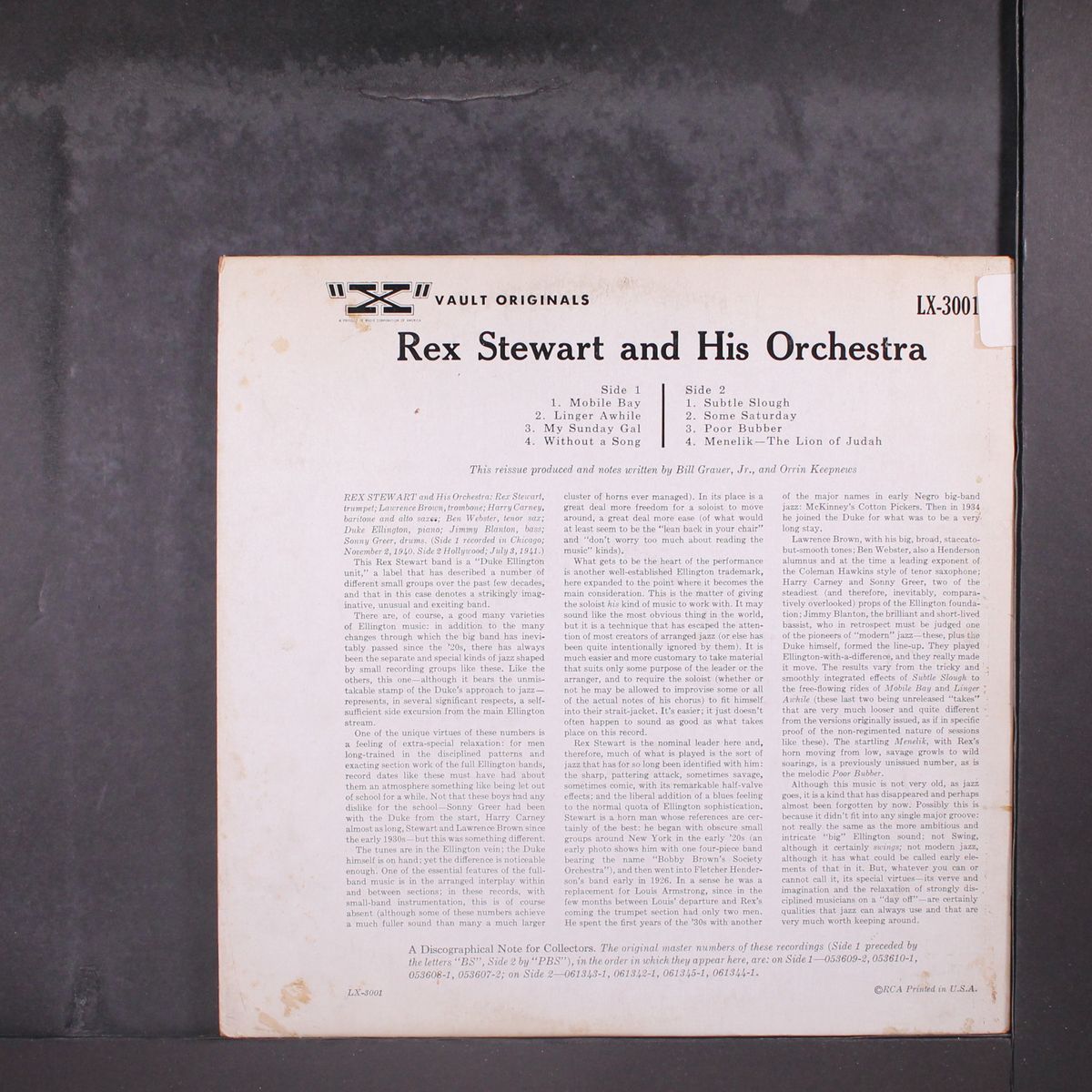 and his orchestra by REX STEWART