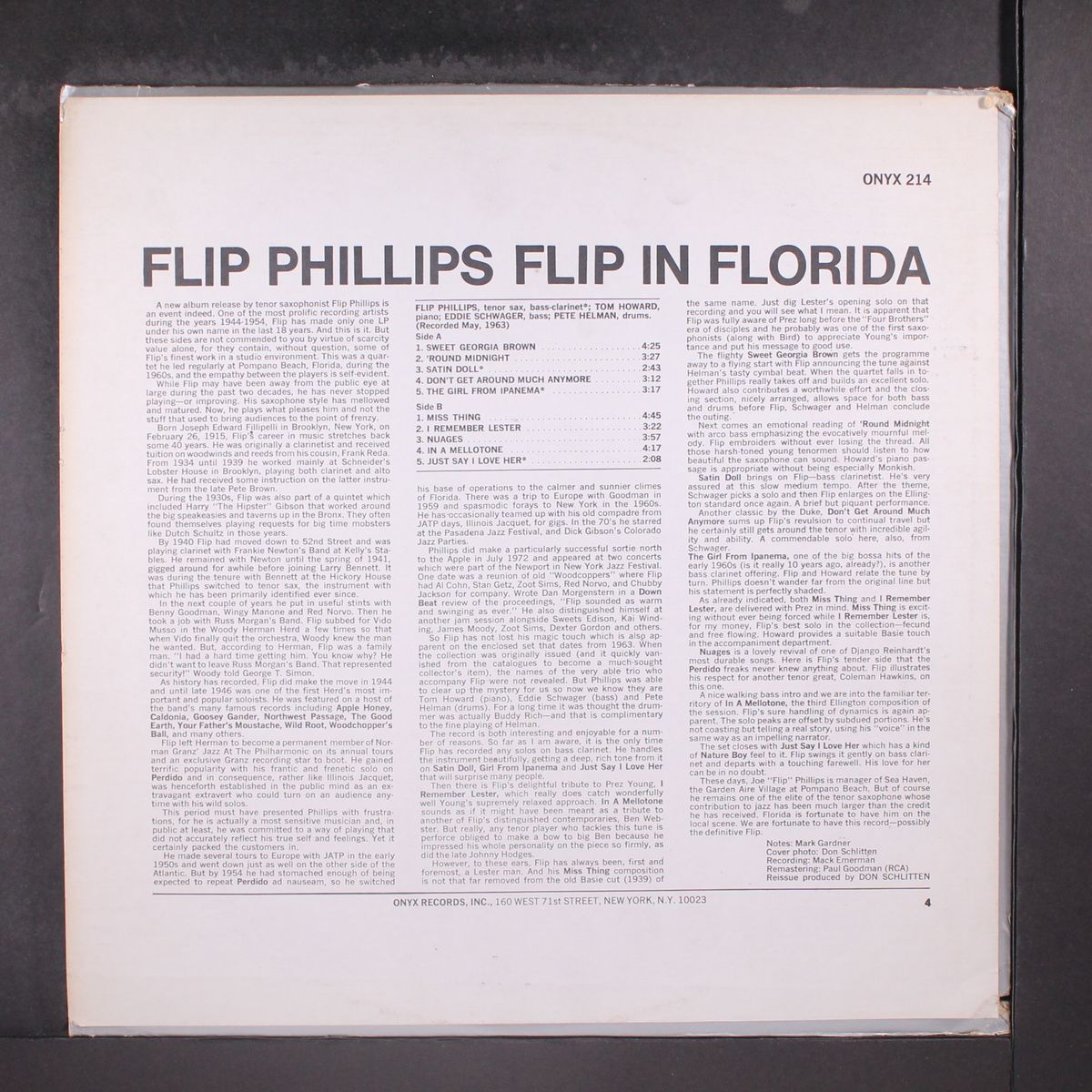 flip in florida by FLIP PHILLIPS