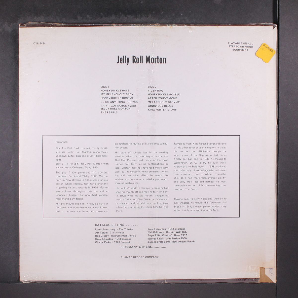 1938, 1940 by JELLY ROLL MORTON