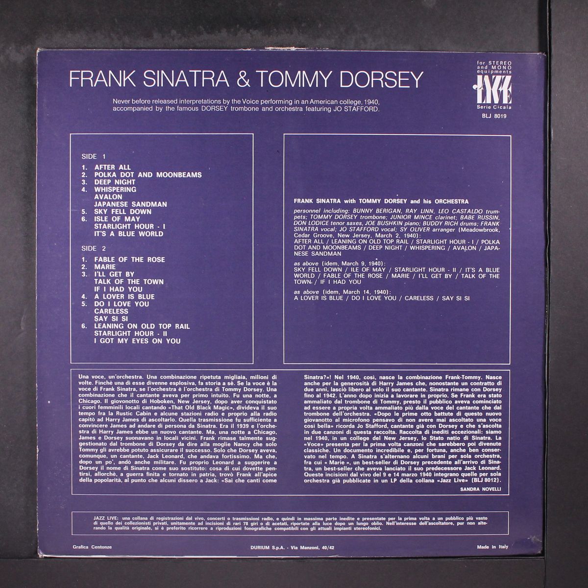 frank sinatra & tommy dorsey by FRANK SINATRA & TOMMY DORSEY