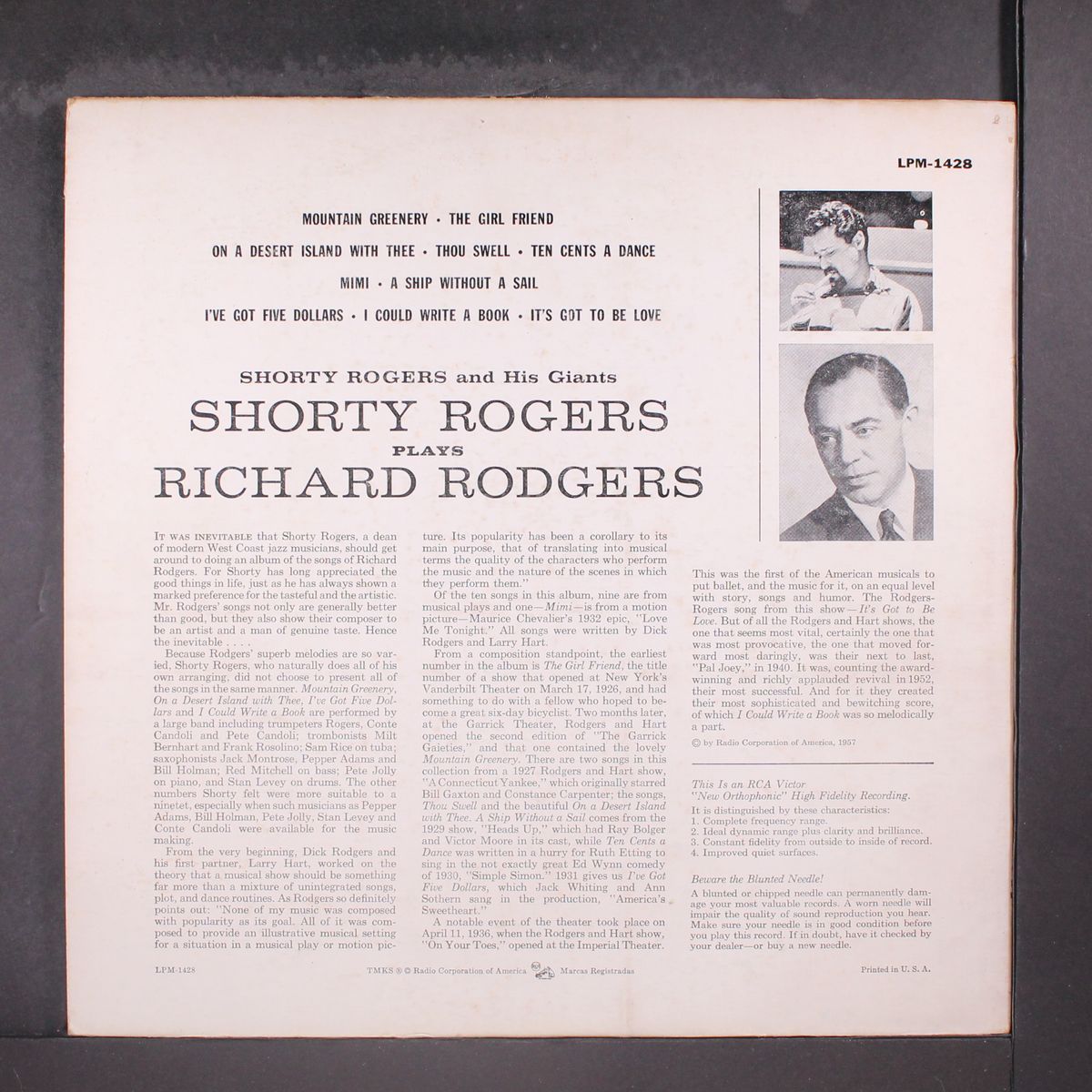 plays richard rodgers by SHORTY ROGERS