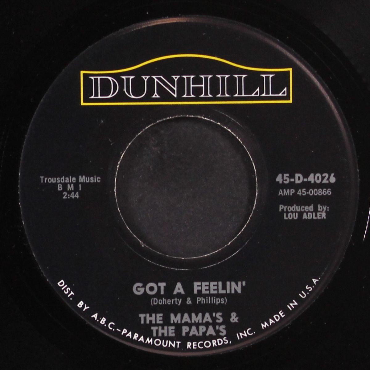 monday, monday / got a feelin' by MAMAS & PAPAS