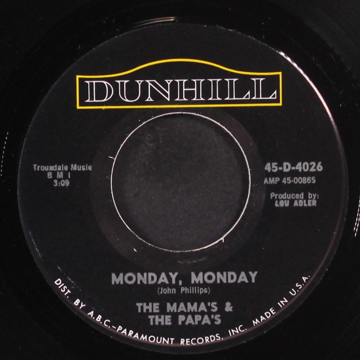 monday, monday / got a feelin' by MAMAS & PAPAS