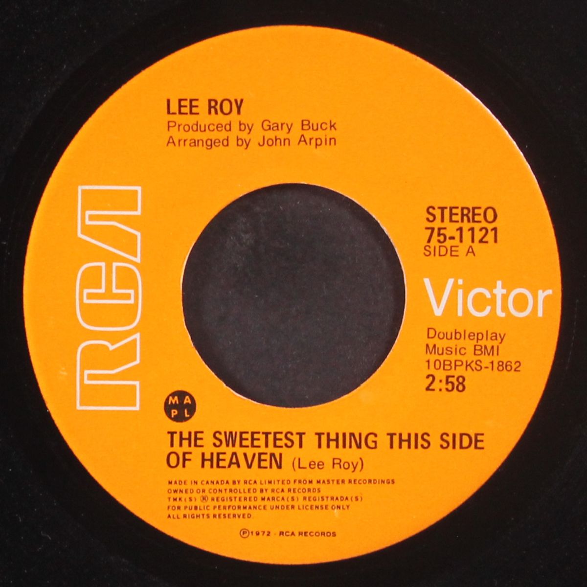 that blue eyed girl of mine / the sweetest thing this side of heaven by LEE ROY