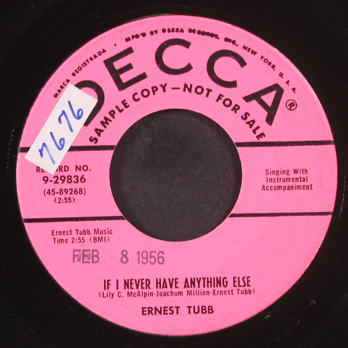 so doggone lonesome by ERNEST TUBB