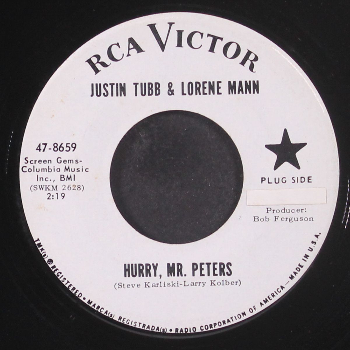 hurry mr. peters by JUSTIN TUBB & LORENE MANN