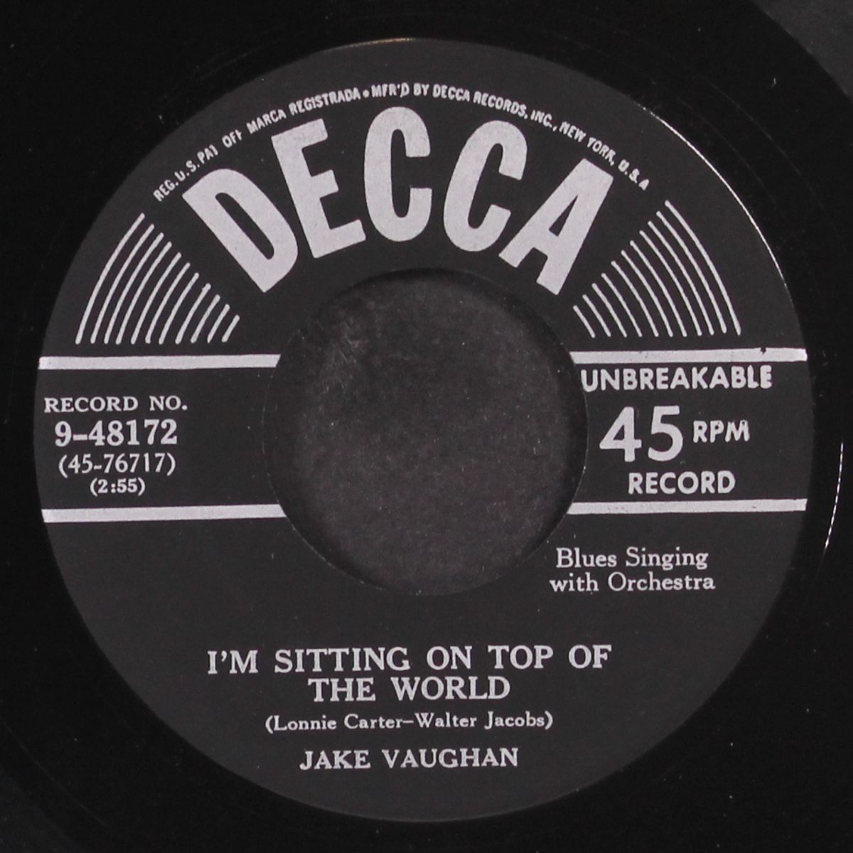 sitting on top of the world / why, oh why, oh why by JAKE VAUGHAN
