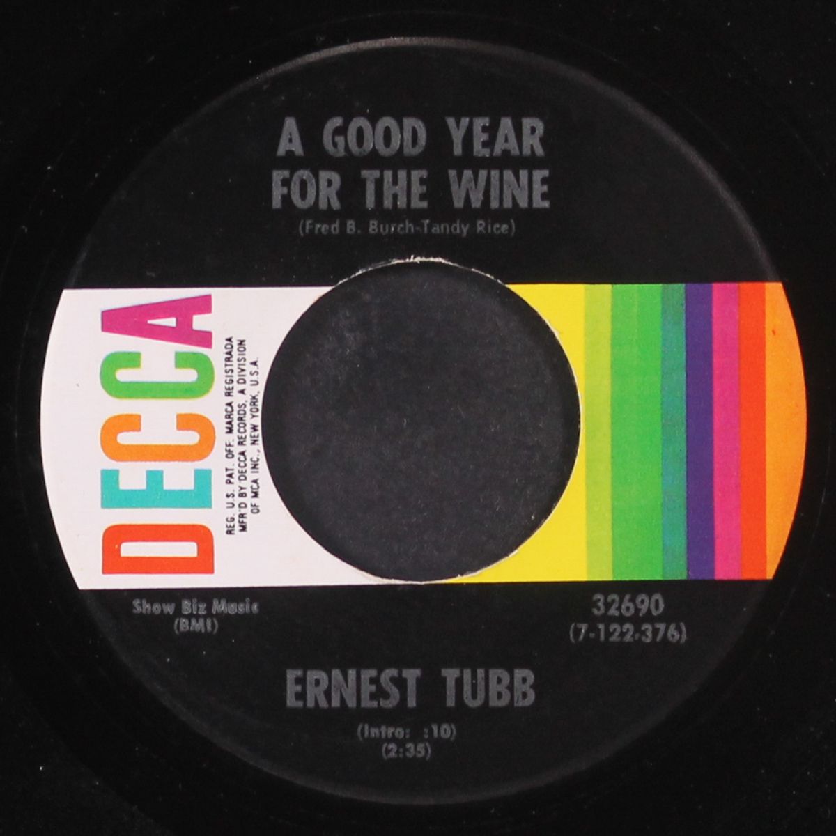 dear judge / a good year for the wine by ERNEST TUBB