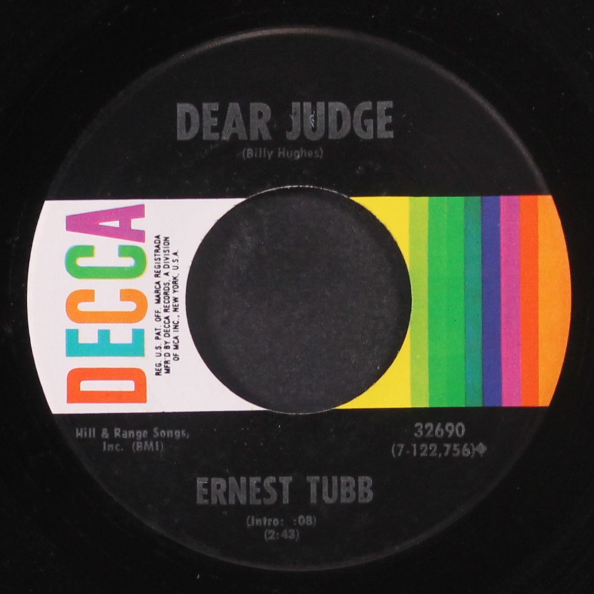 dear judge / a good year for the wine by ERNEST TUBB
