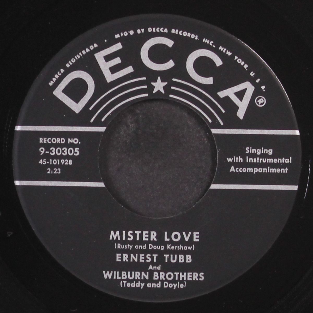 mister love / leave me by ERNEST TUBB