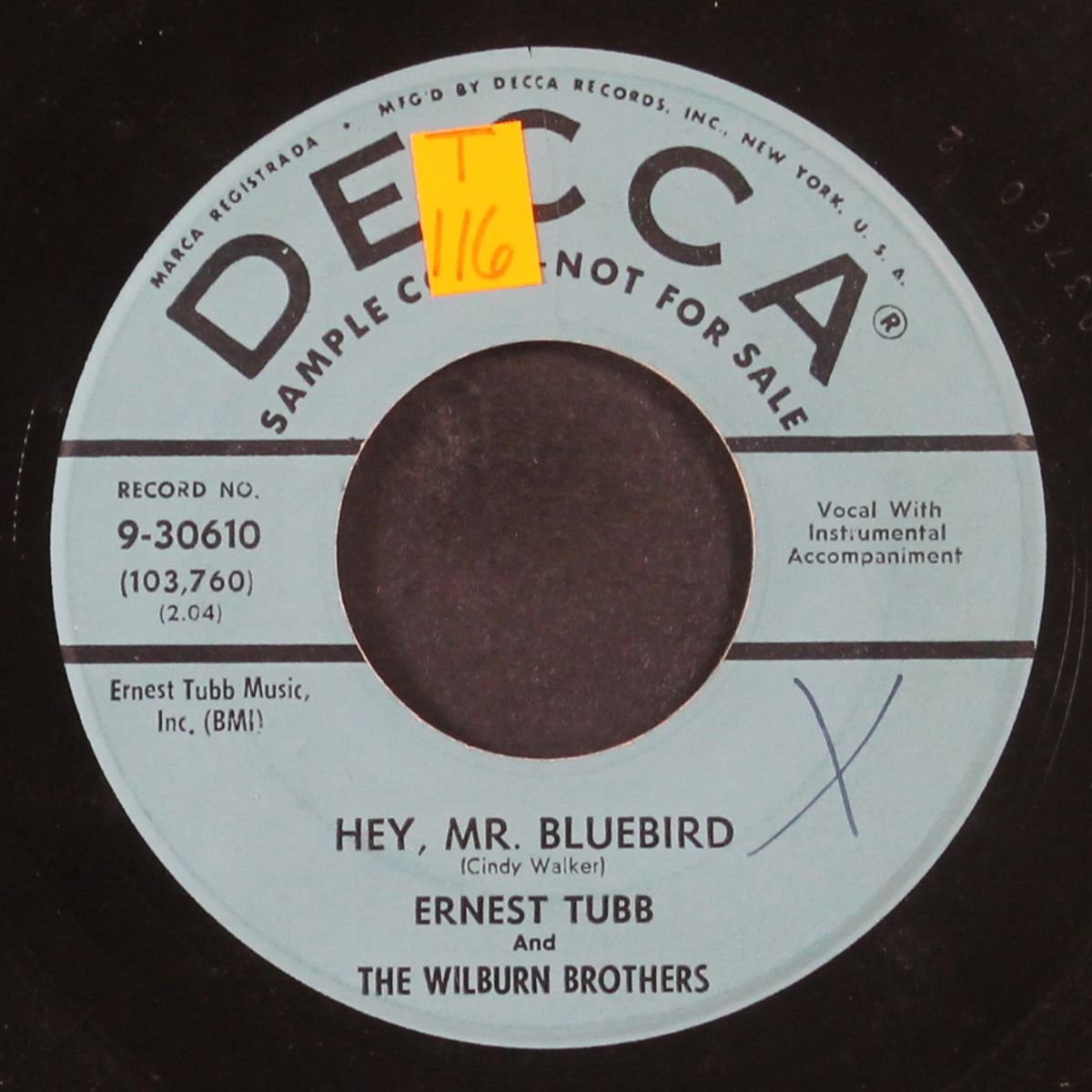 hey, mr. bluebird / how do we know by ERNEST TUBB